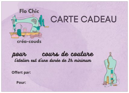 Carte cadeau cours de couture à Montaigu